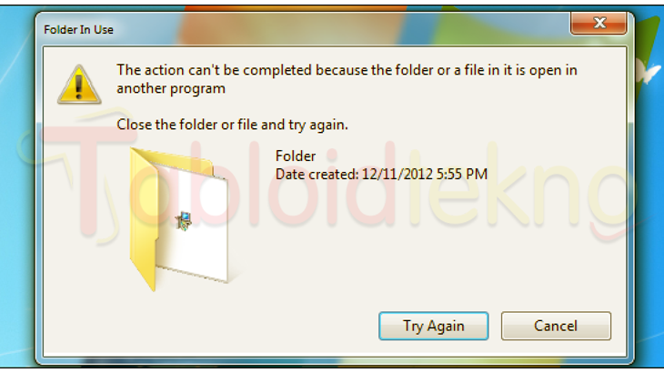 File Tidak Bisa Dihapus di PC